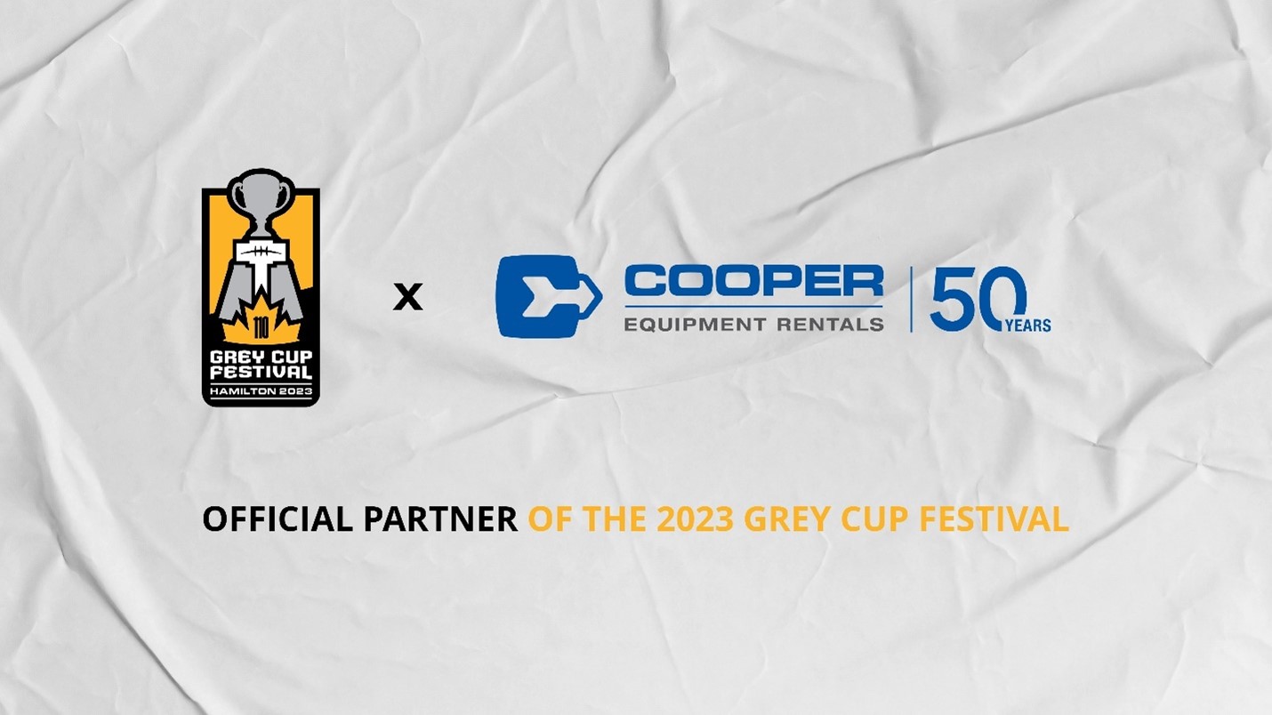 Cooper Equipment Rentals - Official Partner of the 2023 CFL Grey Cup 