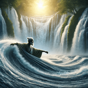 the old man and the waterfall