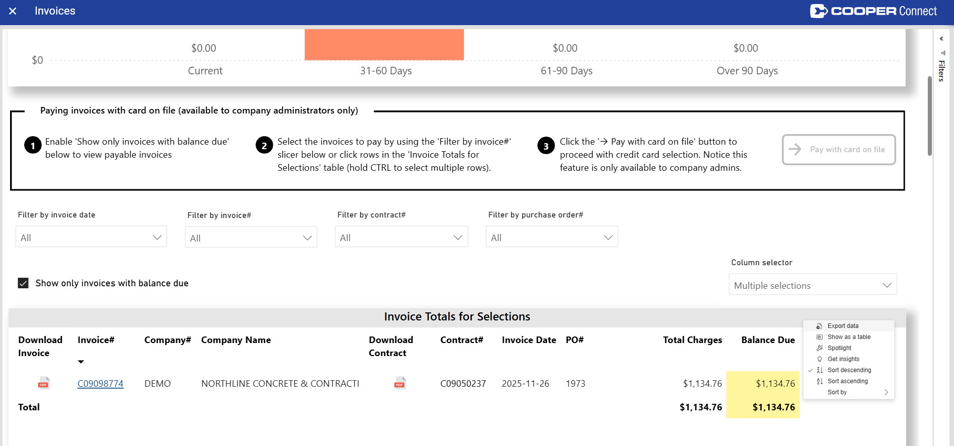 Manage outstanding invoices with customized reporting